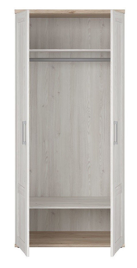 Riidekapp Romance SZF2D, lepp/tamm, 93 cm x 57 cm x 201 cm
