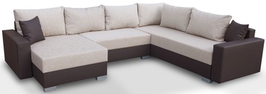 Kampinė sofa Platan Gustaw 06 Beige/Brown, 315 x 135 x 87 cm
