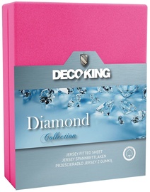DecoKing Diamond Bedsheet 180x200 Pink