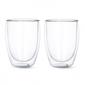 Dubultā stikla glāze Cappuccino Set, 2 gab., caurspīdīga, 350 l