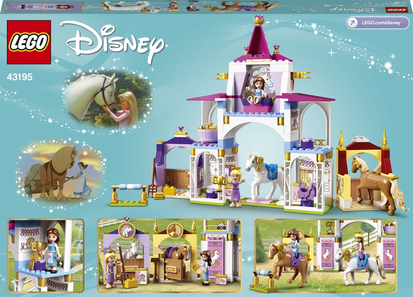 Konstruktor LEGO® | Disney Princess™ Bella ja Rapuntsli kuninglikud tallid 43195, 239 tk