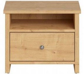 Black Red White Nightstand Porto Oak