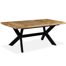 Обеденный стол VLX Solid Mango Wood 244805, коричневый/дерево, 1800 мм x 900 мм x 760 мм
