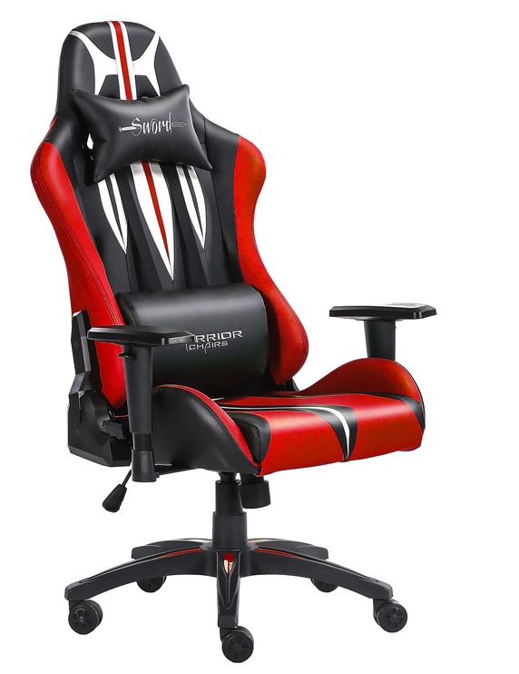 Игровое кресло Warrior Chairs Sword, черный/красный