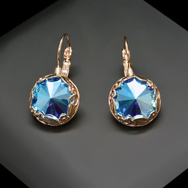 Diamond Sky Earrings With Crystals From Swarowski Sunny Garden Sapphire Shimmer