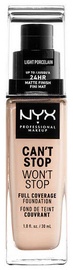 NYX Can't Stop Won't Stop Full Coverage Foundation 30ml Light Porcelain