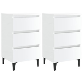 Ночной столик VLX High Gloss 805918, белый, 35x40x69 см