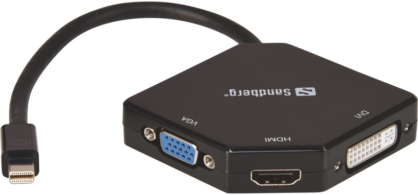 Адаптер Sandberg Mini DisplayPort to HDMI/DVI/VGA Adapter 509-12 Displayport, 0.19 м