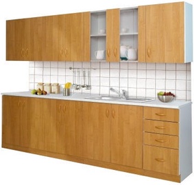 Кухонный гарнитур Stolarz-Lempert Sara, коричневый/белый, 2.6 м