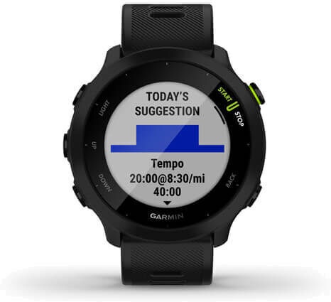 Viedais pulkstenis Garmin Forerunner 55, melna