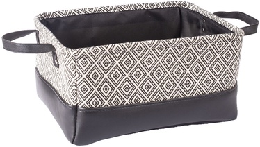 Kandekorv Home4you, valge/must, 26 x 36 x 20 cm