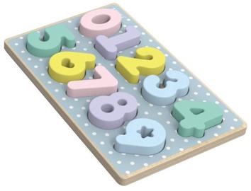 Развивающая игра Iwood Number Puzzle, многоцветный