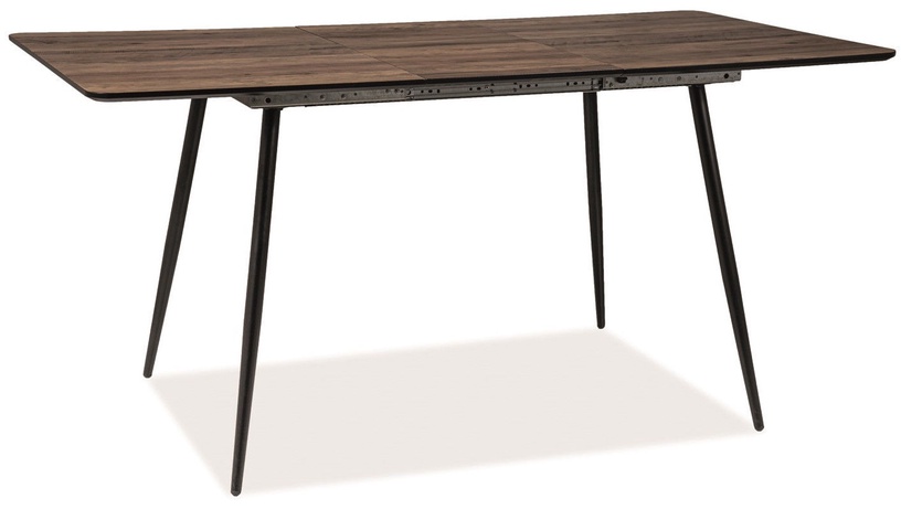Обеденный стол c удлинением Scandinavian Remus II, черный/ореховый, 120 см x 80 см x 76 см