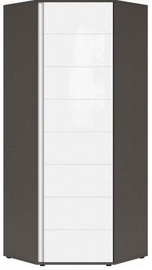 Black Red White Graphic Hallway Wardrobe 78x191x78cm Wolfram Grey/White