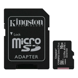 Atminties kortelė Kingston 16GB CL10 MicSDHC+adapteris
