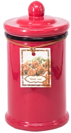 Home4you Candle In Jar Pottery D7.5xH15.5cm Red