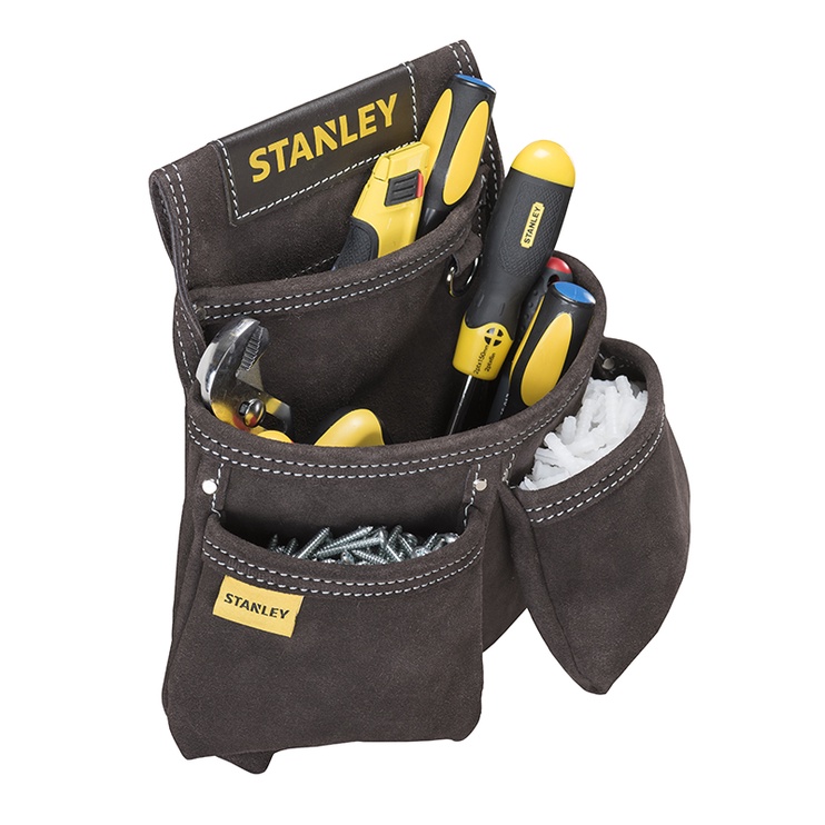 Сумка для инструментов Stanley STST1-80116, 300 мм x 330 мм x 70 мм, натуральная кожа/металл