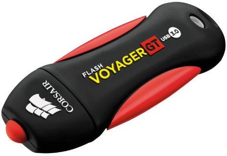USB atmintinė Corsair Voyager GT, juoda/raudona, 64 GB