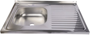 Diana Kitchen Sink Left Chrome 800x600mm