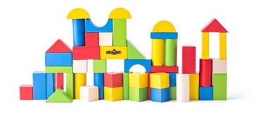 Woody Toddler Blocks Colour In Bucket 50pcs 90911