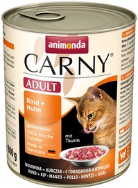 Влажный корм для кошек Animonda Carny, говядина/курица, 0.8 кг