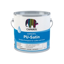 Krāsa Caparol Capacryl Pu-satin, matēts, 0.7 l, balta