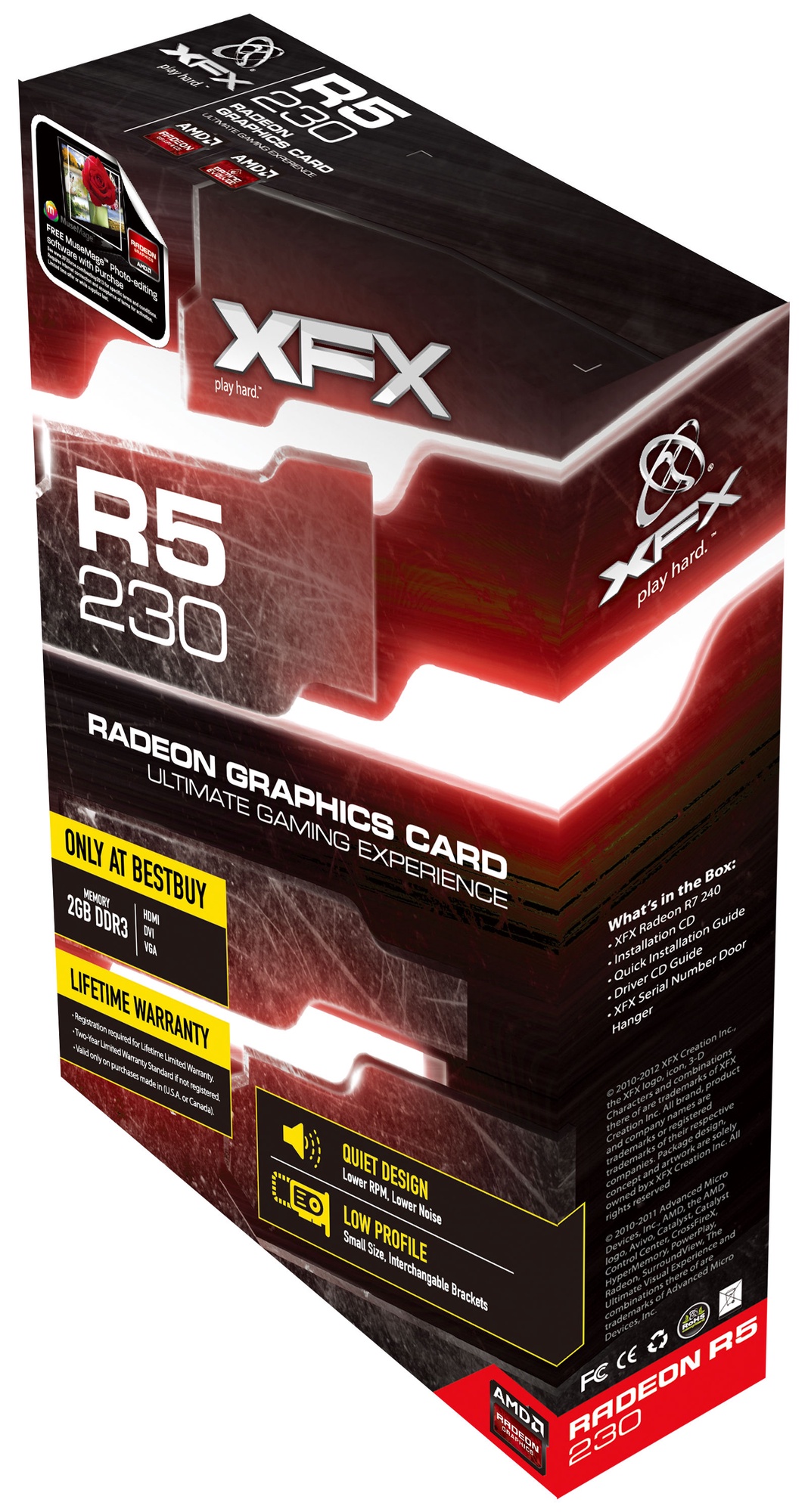 Видеокарта XFX Radeon R5 230 Core Edition R5-230A-CLH2, 2 ГБ.