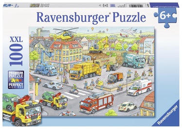 Puzle Ravensburger XXL Vehicles In The City 105588, 100 gab.