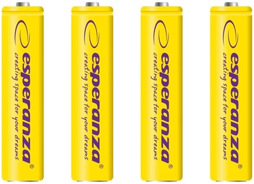 Esperanza Rechargaeble Batteries 4x AAA 1000mAh Yellow