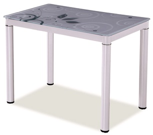Pusdienu galds Signal Meble Modern Damar, balta, 800x600x750mm