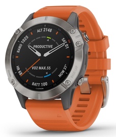 Умные часы Garmin Fenix 6 Ti, oранжевый/серый