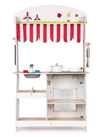 EcoToys Wooden Kitchen Shop Stall With Extras