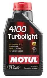 Машинное масло Motul 10W - 40, полусинтетическое, для легкового автомобиля, 1 л