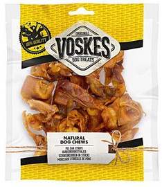 Voskes Dog Treat Pig Ear Strips 20g