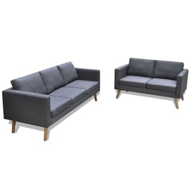 Диван VLX 2 Piece Set 272194, темно-серый, 70 x 116 x 73 см