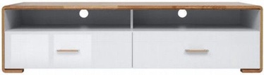 Black Red White TV Cabinet Bari White/Oak
