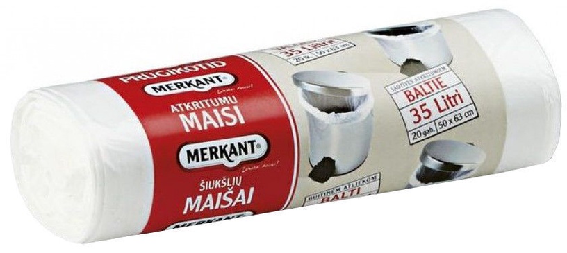 Šiukšlių maišai Merkant, 35 l, 20 vnt.