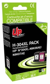 Printera kasetne Uprint H-304XL-PACK, melna/dzeltena/gaiši zila, 38 ml