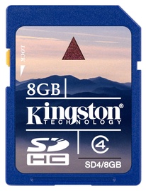ATMINTINĖS KORTELĖ „KINGSTON SDHC 8GB CLASS4“