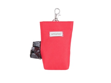 Чехол для сумки для собачьих экскрементов Amiplay Samba, красный