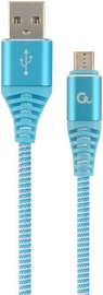 Juhe Gembird USB To Micro USB Premium Cotton Braided Cable Blue / White 1m
