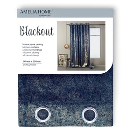 Öökardin AmeliaHome Blackout Veras, sinine/kuldne, 1400 mm x 2500 mm