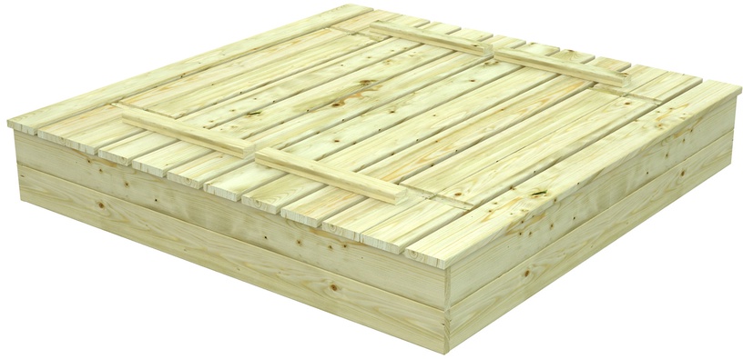 Rotaļu laukums 4IQ Wooden Sandbox Set Ryte, 127 cm x 127 cm x 21 cm