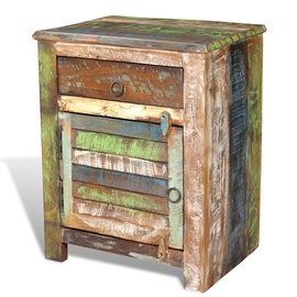 Ночной столик VLX Reclaimed Wood 240950, многоцветный, 45x33x55 см