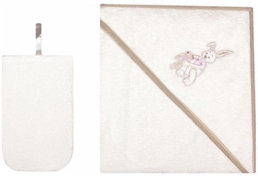 Womar Double Bath Cover With Wascloth 80x80cm White