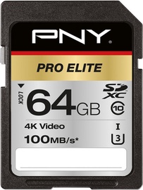 PNY PRO Elite 64GB SDXC UHS-I U3 Class 10