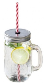 Arkolat Smoothie Jar 450ml With Straw/Silver Lid