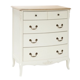 Home4you Elizabeth Chest Of Drawers 92x50x100cm White/Brown