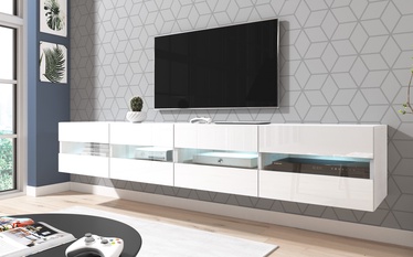 ТВ стол Vivaldi Meble Rita Double White/White Gloss, 2000x420x350 мм