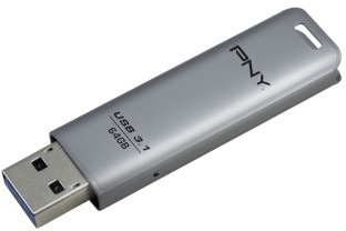 USB zibatmiņa PNY Elite Steel 3.1, sudraba, 64 GB
